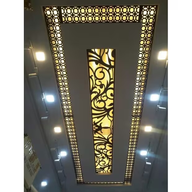 Laser cut jali ceiling